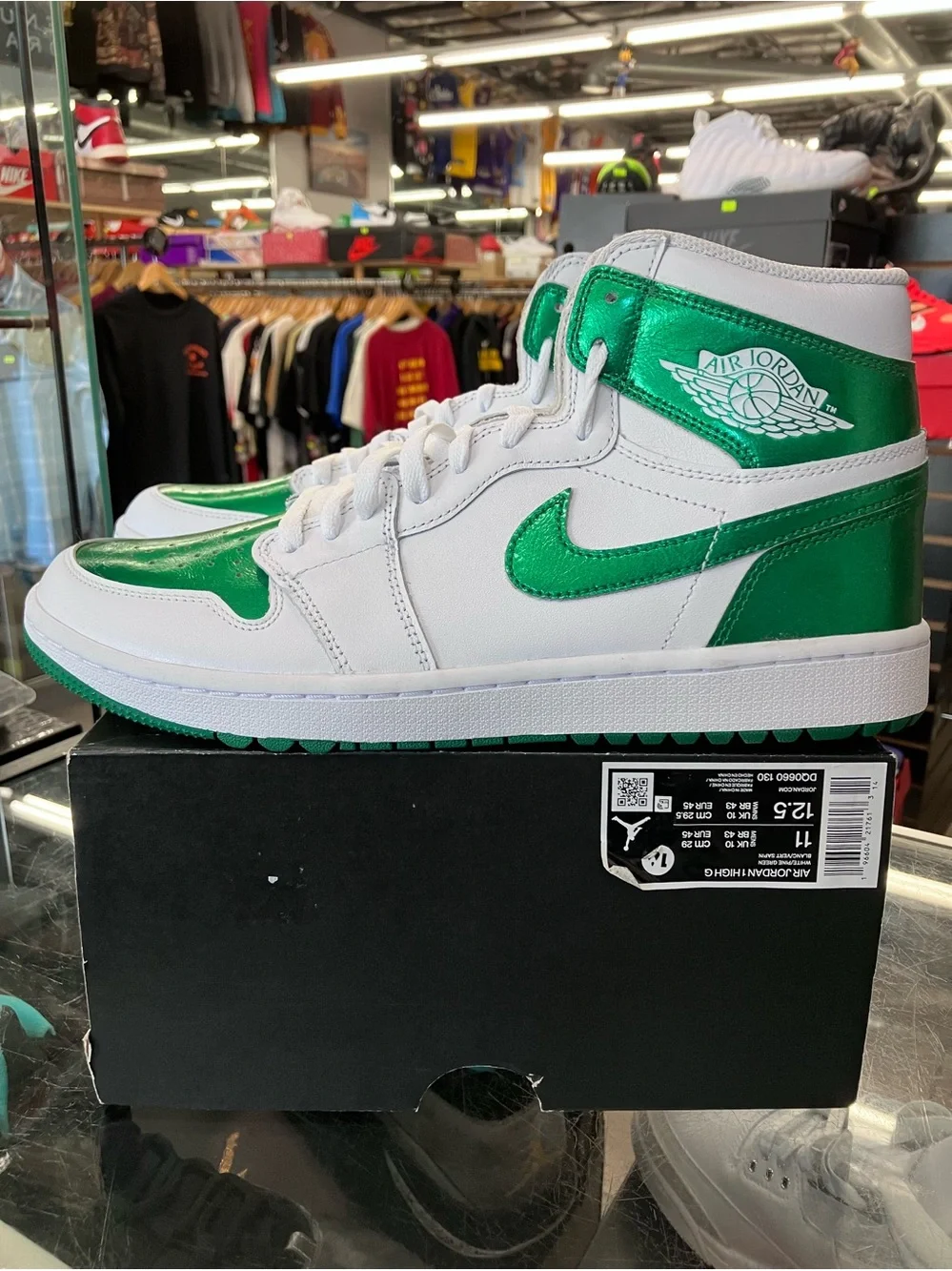 Air Jordan 1 Retro High Golf Metallic Green Size 11